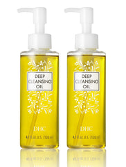 DHC Deep Cleansing Oil bottle with golden oil for makeup removal