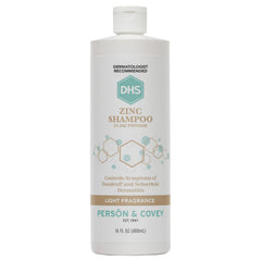 DHS Zinc Shampoo, botella de 16 onzas para control de la caspa y cuidado del cuero cabelludo