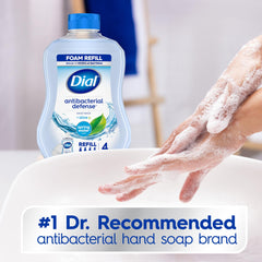 Dial Antibacterial Defense with aloe vera moisturizers for softer skin after washing.