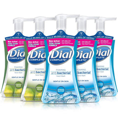 Dial Complete fresh pear foam bottle with refreshing scent.