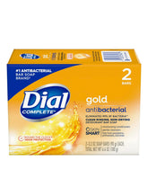 Dial Gold antibacterial deodorant soap pack hero shows two bars for daily freshness.
