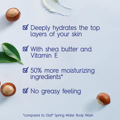 Dial Body Wash with Vitamin E for gentle hydration in the shower.