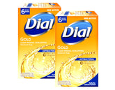 Dial jabón antibacteriano oro, barra 6 unidades, protección duradera y limpieza diaria