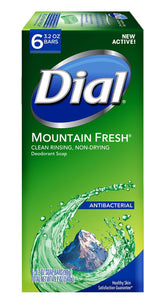 Dial jabon en barra Frescura de Montaña en pack de seis para uso diario