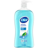 Dial Jabón Corporal Refrescar y Renovar, botella de 32 onzas, limpieza profunda y revitalizante.