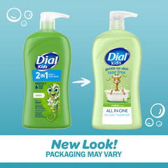 Dial Kids vista lateral de la botella, diseño apto para niños