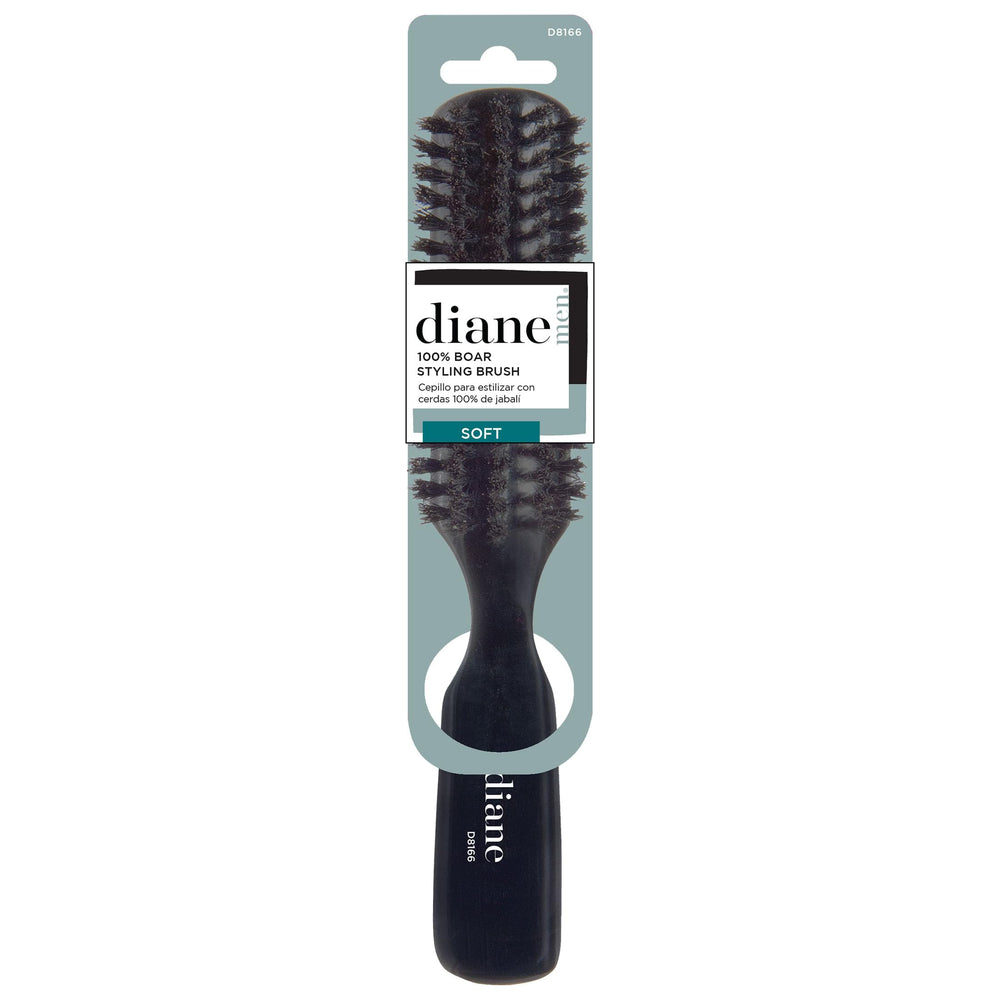 Diane boar bristle styling brush with five rows for detangling and shine.