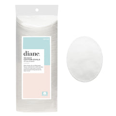 Diane cotton ovals 100-count package, 100% pure cotton, ideal for makeup removal and cleansing.