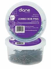 Diane extra-jumbo black bobby pins provide strong hold for thick hair, ideal for up-dos.