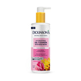 Dickinson's gel limpiador en botella con agua de rosas para uso diario.