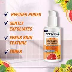Dickinson's Witch Hazel Toner Serum application demonstrates easy brightening routine.