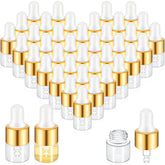 Didaey 1ml glass dropper bottle with gold cap close-up for travel liquids