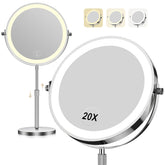 Dienmern makeup mirror with 1x/20x magnification for precise makeup tasks