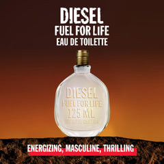 Diesel Fuel For Life label close-up showing premium scent notes.