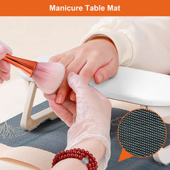 Diesisa nail arm rest fits under most nail lamps for efficient work.