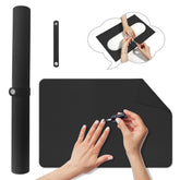 Diesisa nail art table mat with foldable strap for organized nail station
