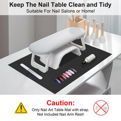 Diesisa waterproof nail table pad shields workspace from spills and stains