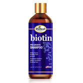 Difeel Pro-Growth Biotin Shampoo bottle for cleansing and hair growth support.