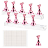 Difenni Nail Stands pink chess display set shows organized nail art tips