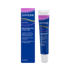 Differin Gel, cicatrices de acné en la cara, mejora la apariencia de la piel.