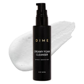 DIME Beauty Creamy Foam Cleanser bottle pump for daily oily-skin care.