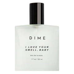 DIME I Love Your Smell Baby bottle front view, soft floral aroma for everyday wear