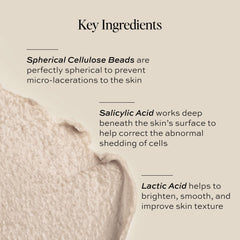 DIME mask massaged onto damp skin for a refreshing exfoliation.