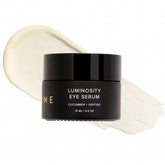 DIME Beauty Luminosity Eye Serum bottle with cooling formula for refreshed under-eyes.
