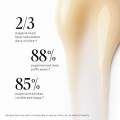 DIME Luminosity Eye Serum applied around the eye for a bright, rested look.
