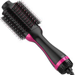 Dimecano hair dryer brush in oval shape smooths and adds volume.