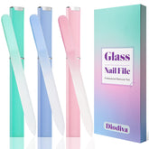 Diodiva glass nail file pack with three colors for versatile nail care.