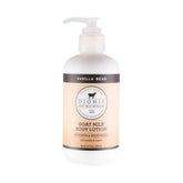 Dionis Leche de Cabra Loción Corporal Vainilla, frasco frontal, aroma cálido para hidratar la piel.