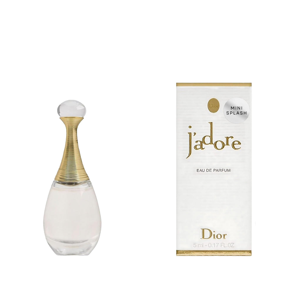 Dior J'adore mini splash bottle, portable luxury for on-the-go fragrance wear.