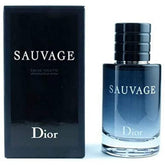 Dior Sauvage bottle on black background for everyday confidence.