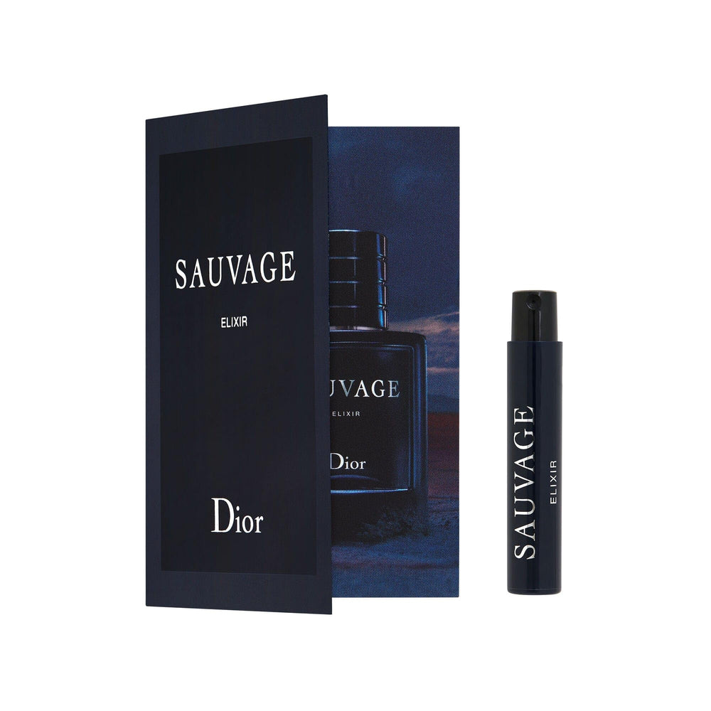 Dior Sauvage Elixir travel vials, two 1 mL samples for on-the-go fragrance