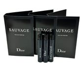 Dior Sauvage Men sample EDP 1 ml vial close-up for testing on the go