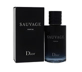 Dior Sauvage Parfum bottle for signature scent with lasting aroma.