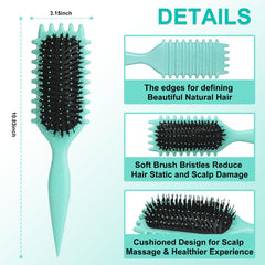 DiorSun Curly Hair Brush bristles close-up highlighting gentle bristles for scalp comfort.