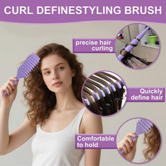 Diorsun Curl Brush Side Teeth evenly divide hair for shaping.