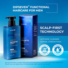 Dipseven champú biotín: etiqueta-botella muestra ingredientes clave para un cabello más resistente