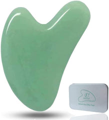 Ditind Gua Sha jade stone close-up for smooth facial massage