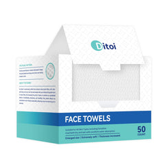 Ditoi: toalla facial descartable XL, suave y absorbente para limpieza diaria.
