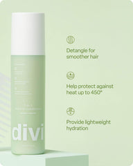 Divi heat protection feature guards hair during styling up to 450°F.