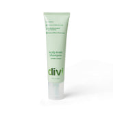 Divi Clarifying Scalp Reset Shampoo bottle being poured for a weekly deep cleanse