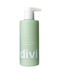 Divi Hydrating Shampoo bottle front highlighting gentle cleansing for scalp care