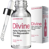 Divine Derriere glycolic peel 70 bottle for at-home professional exfoliation.