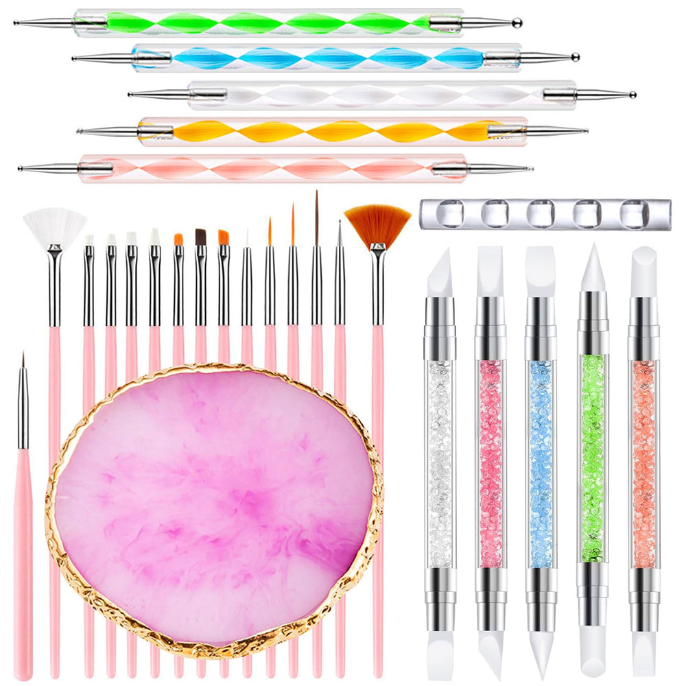 DIYCICO nail art tools 27pcs set group photo showing complete manicure kit
