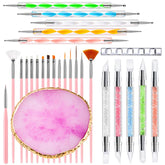 DIYCICO nail art tools 27pcs set group photo showing complete manicure kit