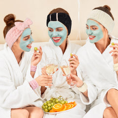 DiyJibb banda de cabeza spa negro para lavado facial, forma cómoda y adaptable.