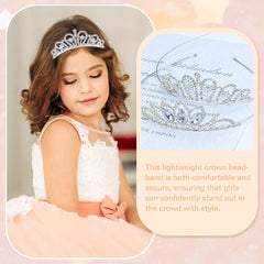 Dizila corona de metal con rhinestones, complemento elegante para damas de honor.